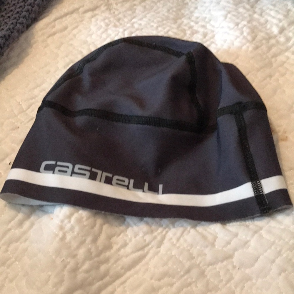 Castelli Bikers Hat in Charcoal and White . One size fit all